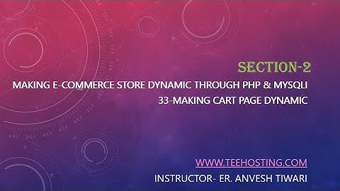 33 Making Cart Page Dynamic Multi Vendor E Commerce Website In PHP MySQLi
