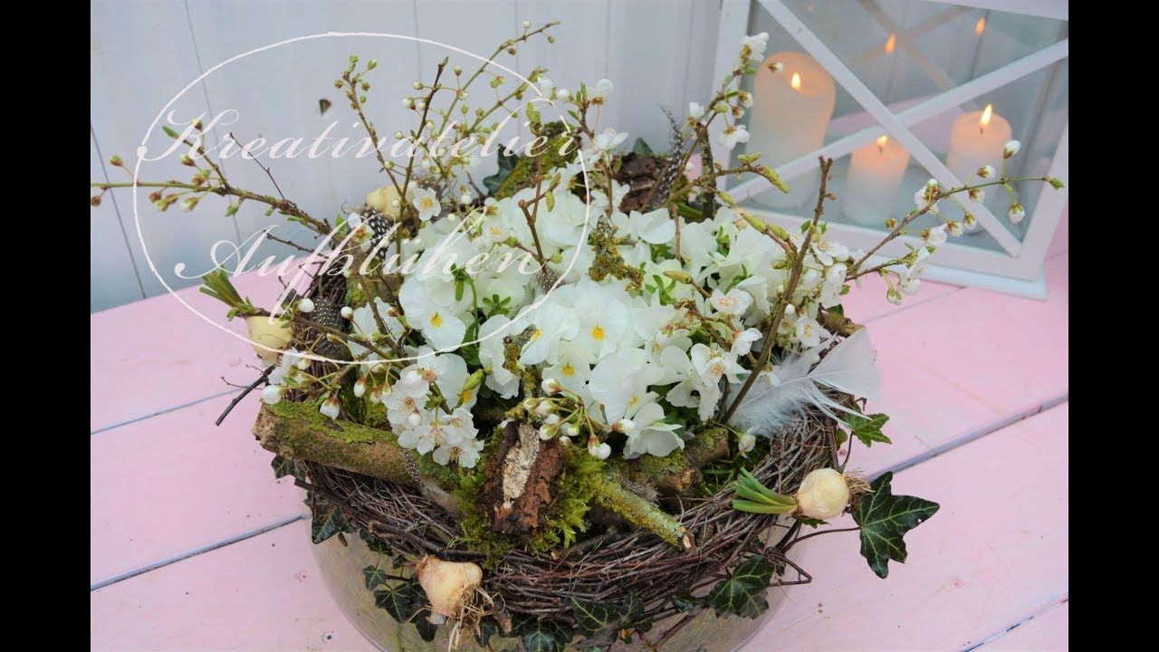 DIY-Dekoidee Frühling/Ostern: Frühlingszauber in der Glasschale