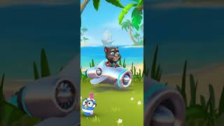 Tom and Friend travel 🧳 to Cyber City 🏙️🌆 and get a box 🎁 🎉 #cyber city #tom #TalkingTom screenshot 4