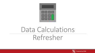 ARM Software Webinar - Data Calculations