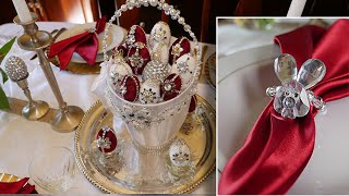 DIY Diamond Bunny Napkin Rings & Easter Table Setting
