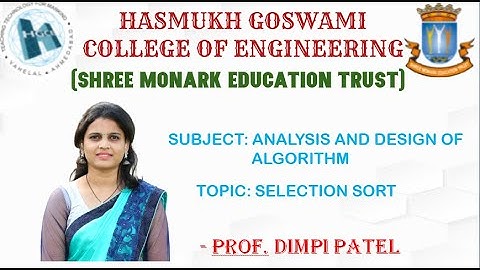 SELECTION SORT ( 3RD YEAR CE-IT, HGCE, VAHELAL)