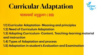 Curricular Adaptation B.ed. Special HI