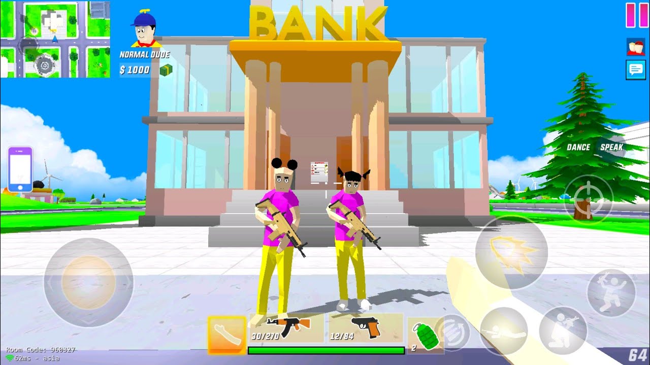 Mica dan Mici Menjaga Bank dari pencuri 🤣