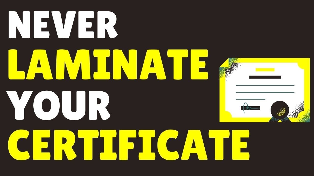 Never Laminate your Business Registration Certificate - YouTube