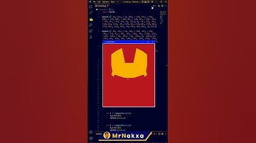 Drawing a Ironman with Python (Turtle Module) #python #pythonforbeginners #mrnakxa #shorts