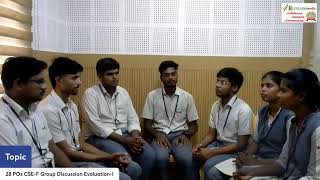 28 POs CSE-F Group Discussion Evaluation-I as part of ESJS Course (CH-2) (11/08/26)