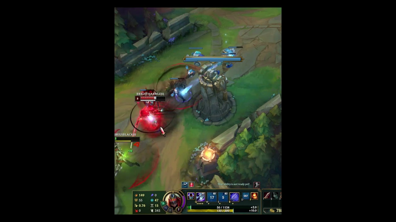 Low HP and Gets Yasuo || EZ PZ ZED 