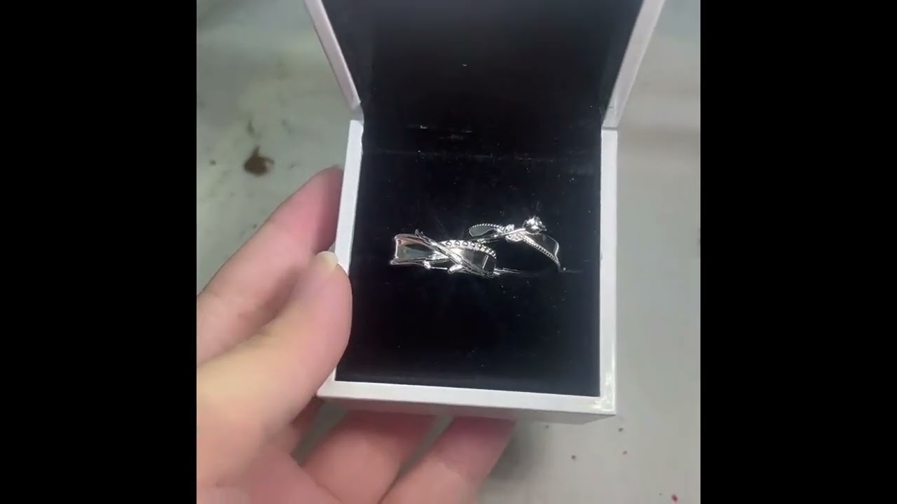 Rose & Thorn Matching Wedding Ring Sets, Mobius Ring, Sterling Silver Jewelry