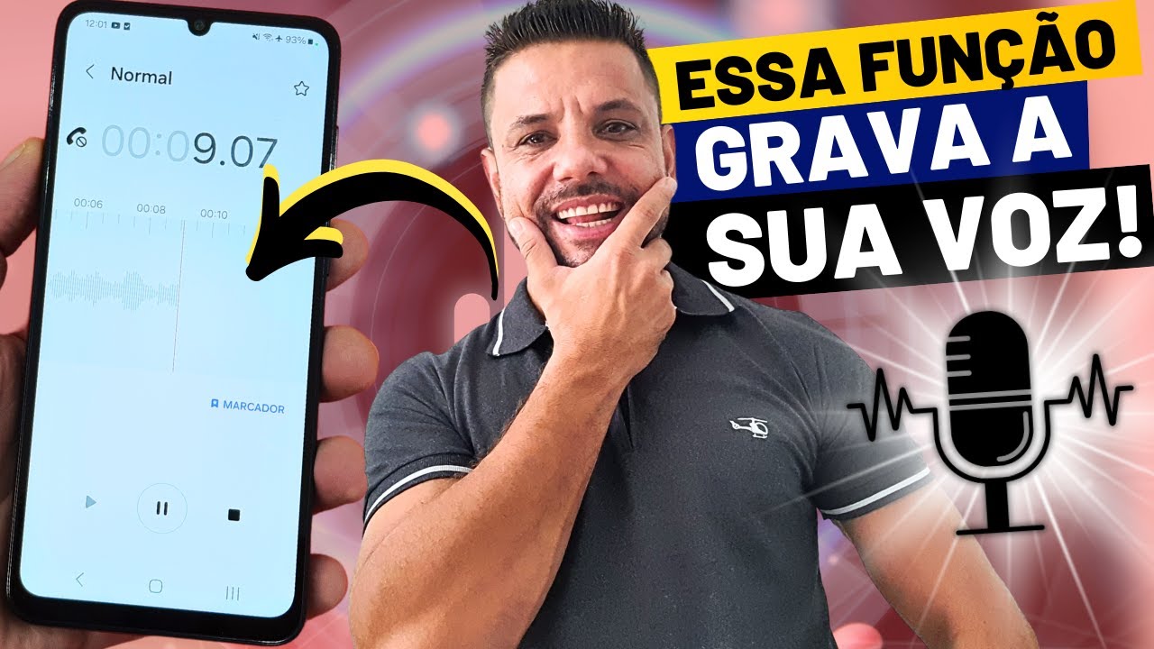 Como usar o GRAVADOR DE VOZ no celular Samsung GALAXY A05 - YouTube