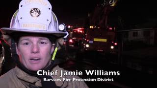 Dog Killed Family Displaced After Apartment Collapses in Barstow Fire