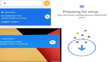 How to set Android Setup App updates are ready Connect to Wi-Fi to continue! Realme Narzo mobile