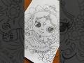 cute maa durga painting outline 💖🙏#durgapuja #shorts #maadurga #trending