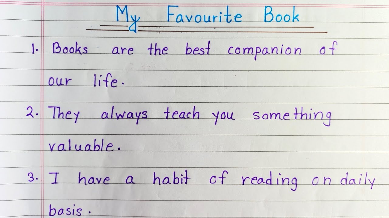 my favourite book essay for class 5 in english