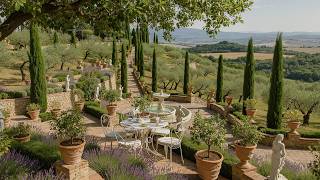 Italian Garden Morning Jazz 🌿☀️ Tuscany Countryside Ambience for Relax, Study &amp; Peaceful Mood