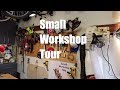 Small Workshop Tour- 4 Principles of Organizing a 1 Car Garage Woodshop - Layout Ideas and Setup