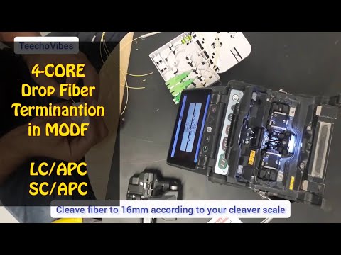 How to Terminate 4 core Fiber Optic Cable | MODF