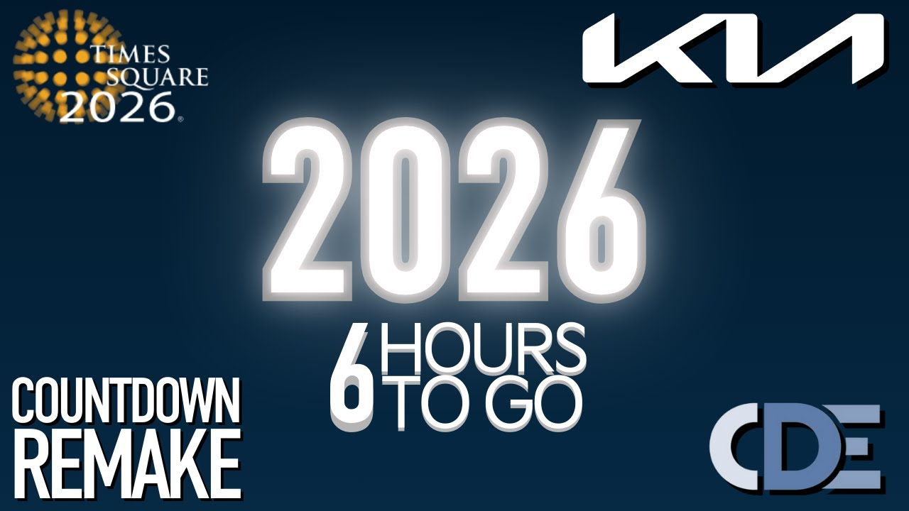 Times Square 2026 6 Hour Kia Countdown