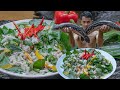 MAKING DELICIOUS FISH SALAD RECIPE IN THE FOREST | COOKING IN THE WILD