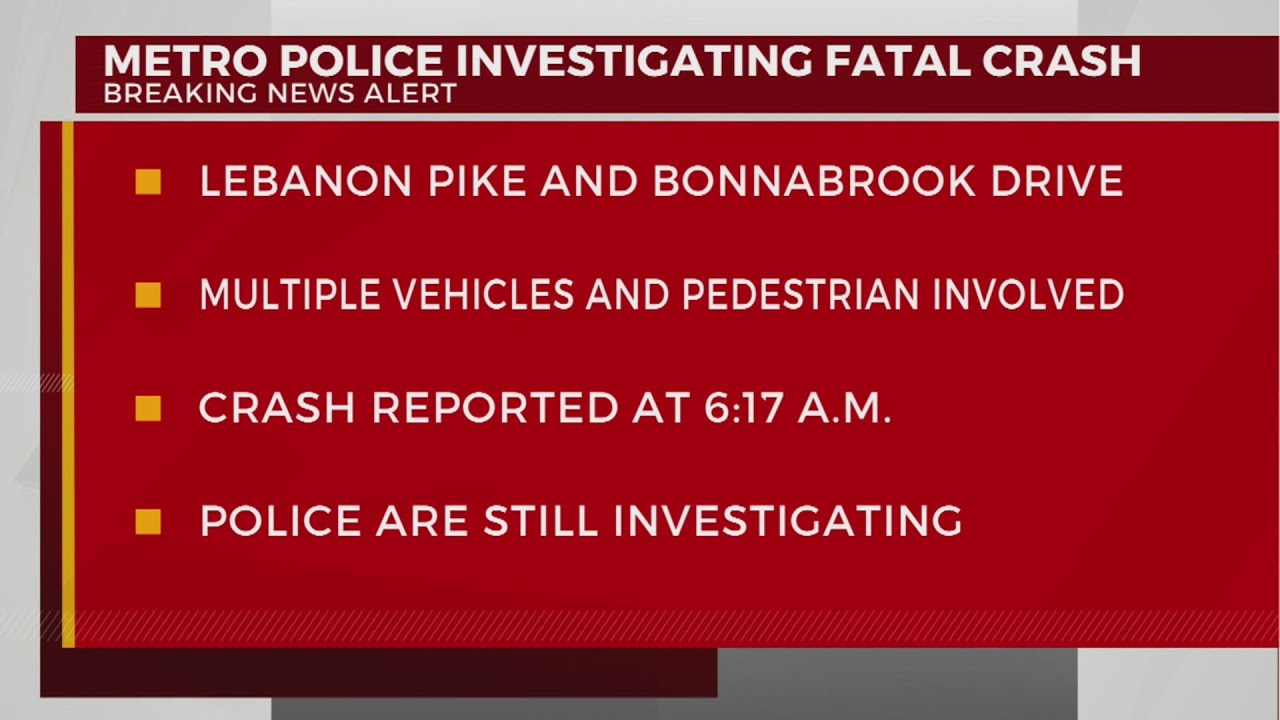 1 killed in multivehicle crash on Lebanon Road YouTube