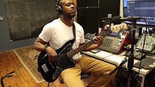 Playing B Guitar Jam Over Mpcx Beats