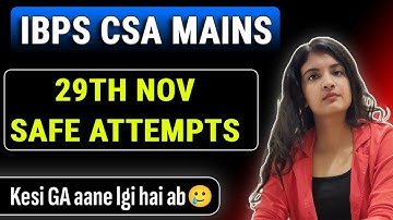 Self given analysis of IBPS CSA Mains 2025 #ibps #bankexams 