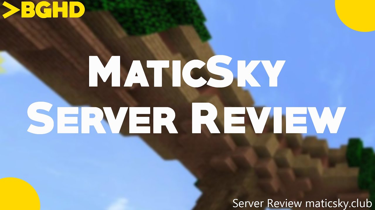 MaticSky - Minecraft Server Review - YouTube