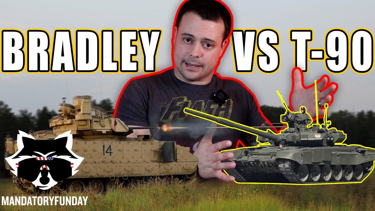 American Bradley Fighting Vehicles Took On A Russian T-90 Tank