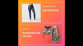 High Waist Yoga Pants Colorful Shiny Sports Bra Polyester Spandex Glossy Workout Yoga Set