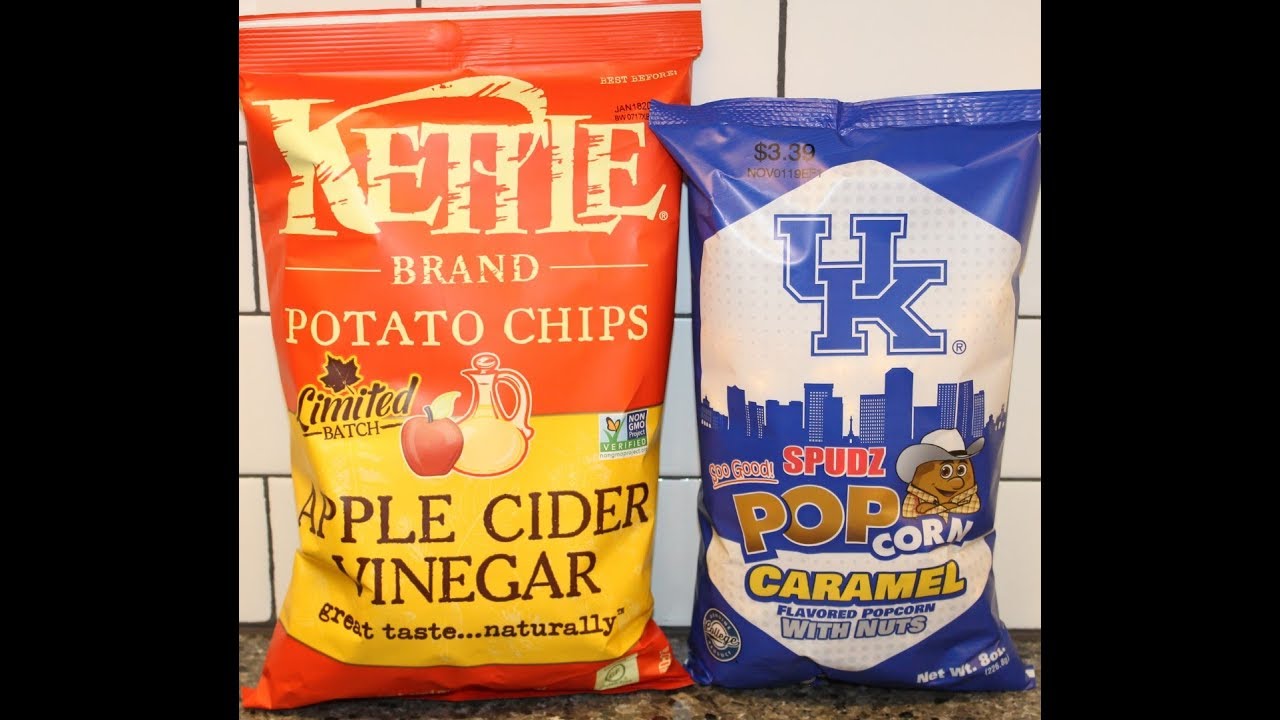 Kettle Brand Apple Cider Vinegar Potato Chips Spudz Caramel Popcorn Kettle Brand Apple Cider Vinegar Potato Chips Spudz Caramel Popcorn
