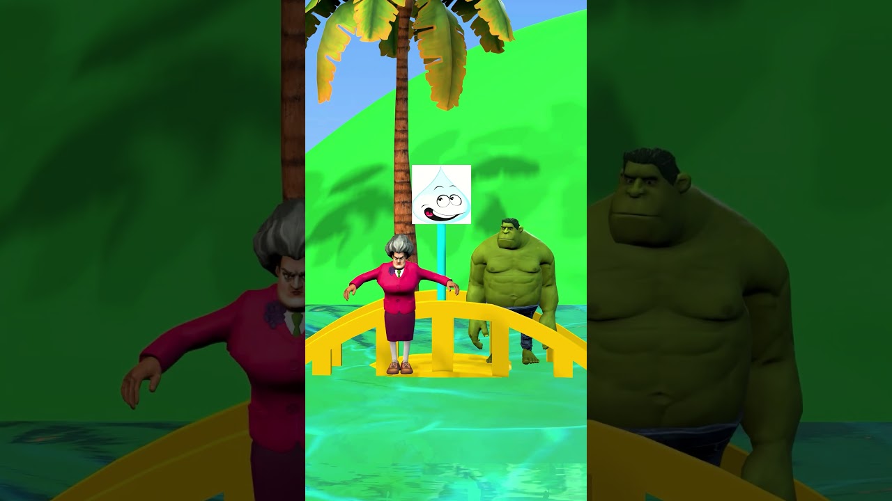 Scary Teacher Tani And The Wolf Funny Moments 2 🪧🏖️🦈 