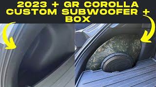How to build a custom Subwoofer 🔊 box for you 2023 + GR Corolla 🚙