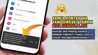 Cara Mengembalikan Kontak WA yang Hilang Karena di Reset Pabrik Hp Android screenshot 1