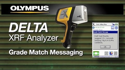 DELTA Handheld XRF Analyzer - Grade Match Messaging