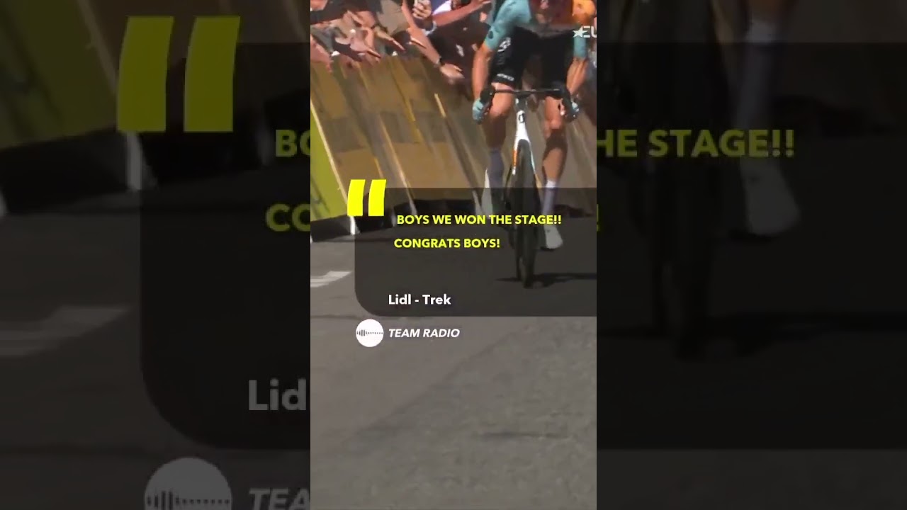 Listen to the joy on the Lidl-Trek team radio once they realised Mads Pedersen had won π