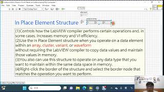 Lesson 120 In Place Element Structure