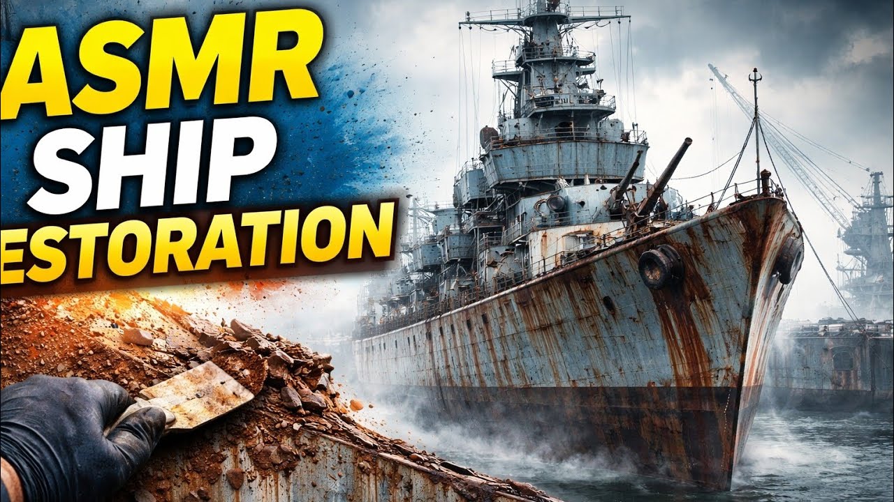 “ASMR Ship Restoration: 1953 KRI Irian Sverdlov-class Cruiser Full Detailing & Rebuild”