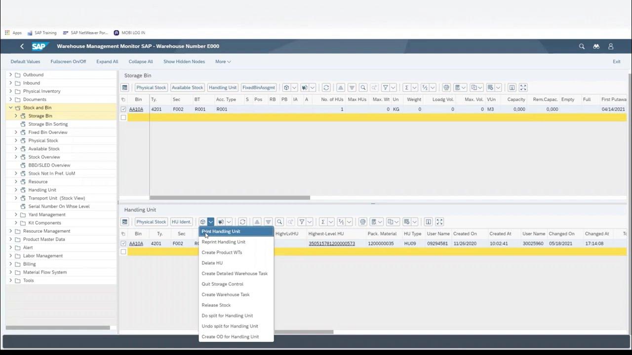 SAP EWM - Printing an HU label #sap #sapewm #SAPTutorial - YouTube