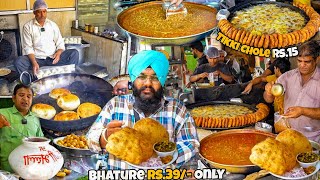 Rs39/- Ultimate Breakfast | Punjab Street Food Tour | Bhature Chole Tikki Chole Kachori