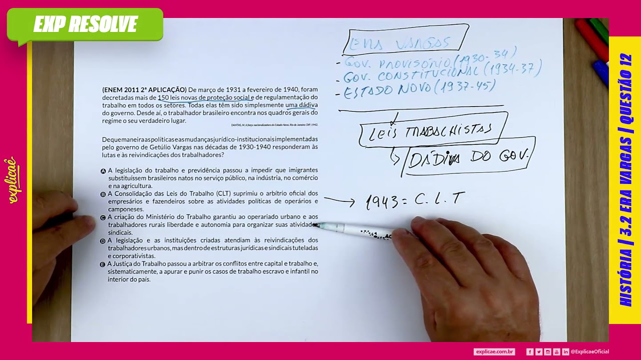 DE MARÇO DE 1931 A FEVEREIRO DE 1940, FORAM DECRETADAS MAIS DE 150 LEIS NOVAS DE (...) | ERA VARGAS