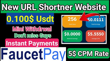 Best URL Shortner Website || High Paying 5$ CPM Rate || 0.10$ Minimum Payout🤑