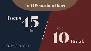 45/10 Minute Lo-Fi Pomodoro Timer for Work &amp; Study