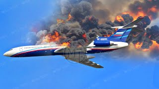 Horrifying Moment, Russian IL-96 Plane Carrying 7 Ministers Destroyed by US F-16
