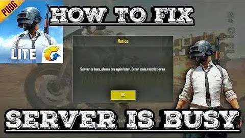FIX_IT_SERVER _IS _BUSY FIX IT SERVER IS BUSY FOR PUBG MOBILE LITE (WORKING 100%)