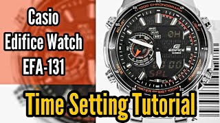 Casio Edifice EFA-131 Time Setting Tutorial | Watch Repair Channel