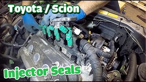 Replacin leaking injector seals on Toyota corola or scion XA   FIX LEAN codes p0171