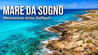 Mare da Sogno in Salento 🇮🇹 Mancaversa vicino Gallipoli vista dal Drone 4K