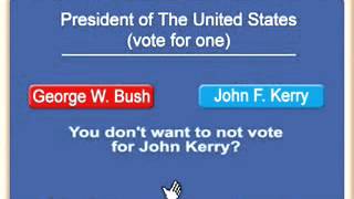 2004 the florida voting machine spoof on bush vs kerry race