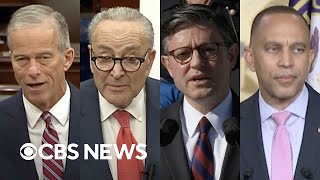 Watch: Thune, Schumer, Johnson and Jeffries sound off on Congress breaking shutdown record