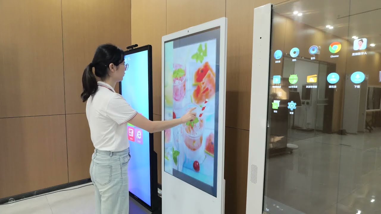 Vertical Capacitive Touch Screen Digital Kiosk - HUSHIDA